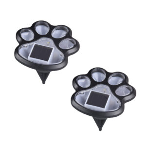 NEKEPY Solar Paw Lights Outdoor Waterproof Landscape LED Light – 2 Pack
